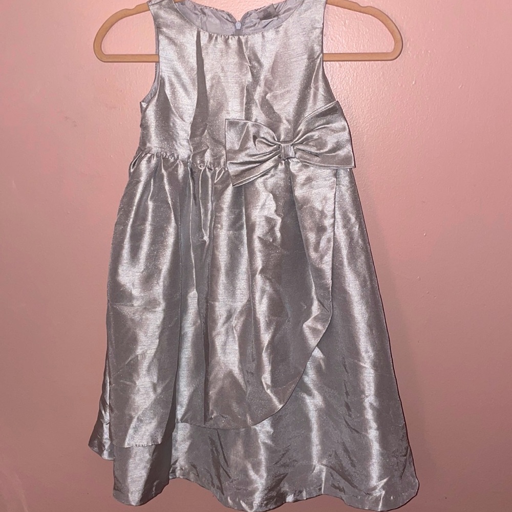 Girls Silver/Gray Formal Dress